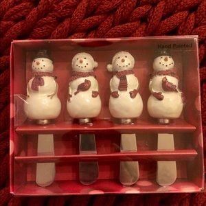 St. Nicholas Square Snowman 4-Piece Spreader Set